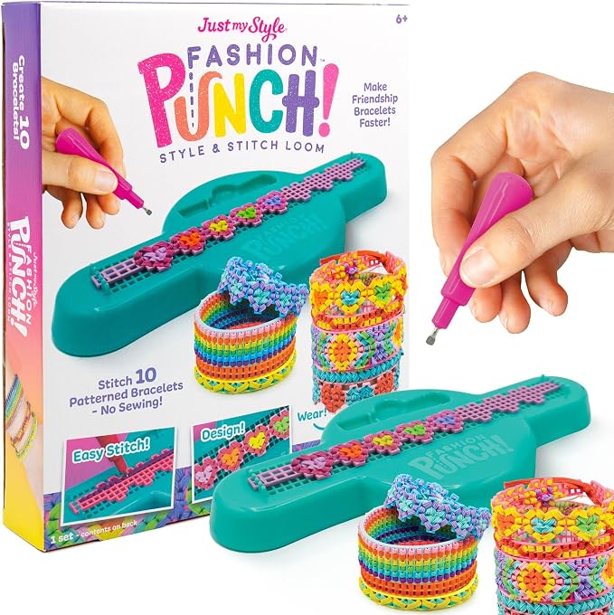 Just My Style Fashion Punch Style & Stitch Loom, Friendship Bracelet Kit by JustMyStyle