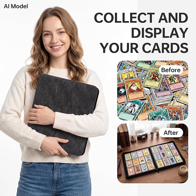 Card Binder 12 Pocket, Premium 720 Double Sided Pocket Collection Binder - Image 7