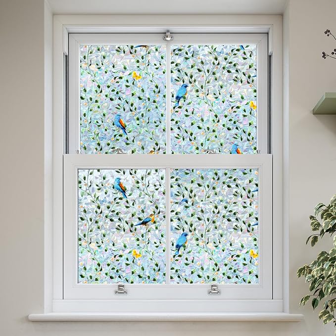 DKTIE Country Rustic Stain Glass Window Film - Image 2