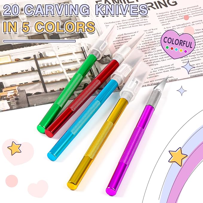 DIYSELF 20 Pack Exacto Knife, Exacto Knives Bulk, Craft Knife - Image 3