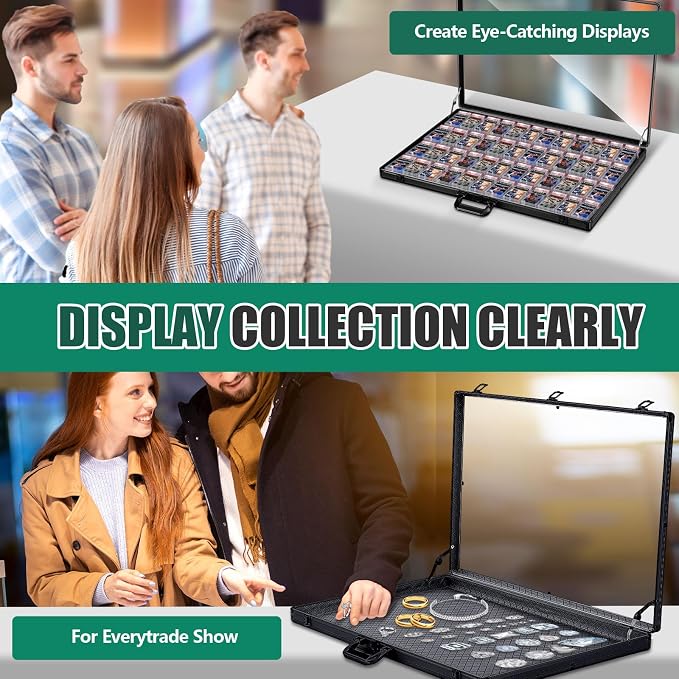 Trade Show Display Case Table Top Portable Aluminum Sports Card Display Case - Image 5