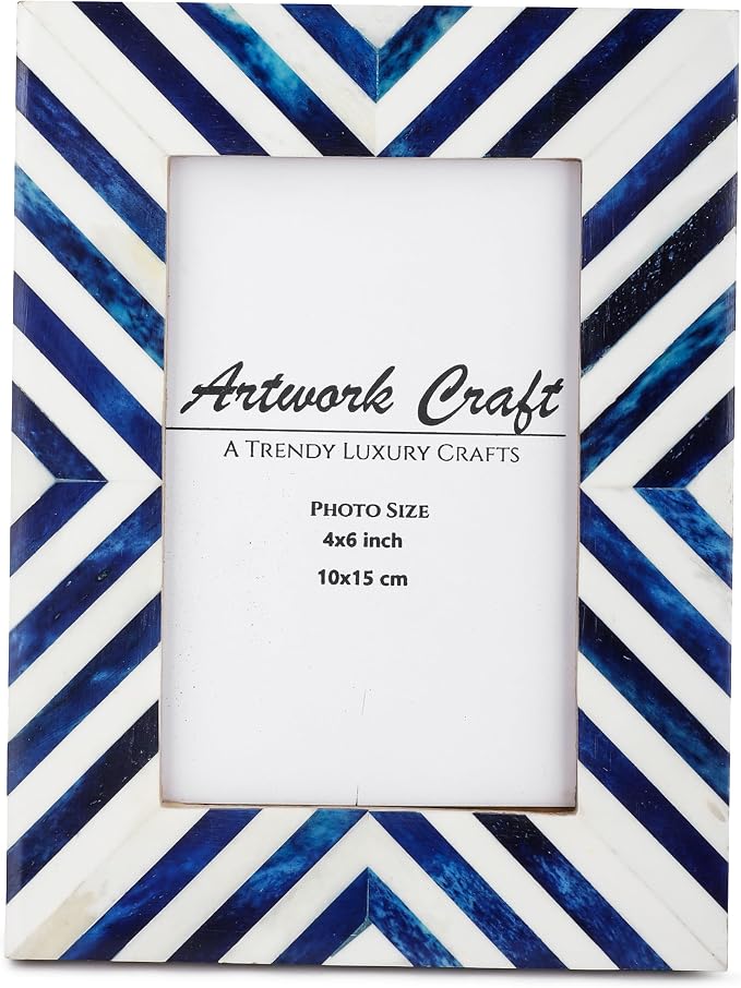 Picture Photo Frame Chevron Herringbone Art Inspired Vintage Table-Top/Wall by ArtworkCraft