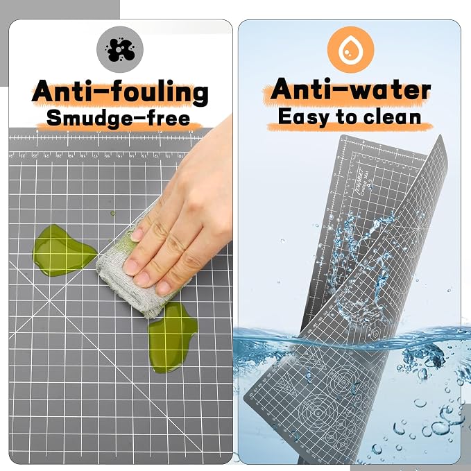Premium 5 Pcs Self Healing Cutting Mat 18'' x 12'', A3 Non-slip Sewing Mat - Image 5