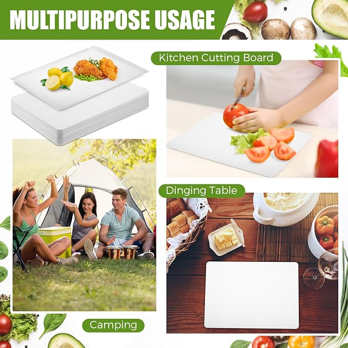 Hushee 120 Count Disposable Cutting Board Sheets 17 x 12 Inch Flexible Plastic - Image 5