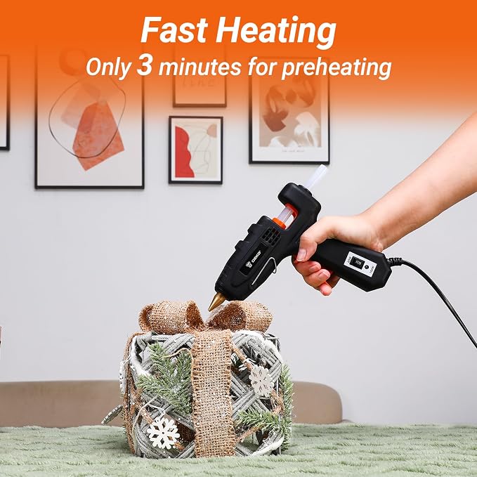 Hot Glue Gun Full Size: DEKOPRO 60/100Watt Dual Temp Hot Glue Gun Kit - Image 7