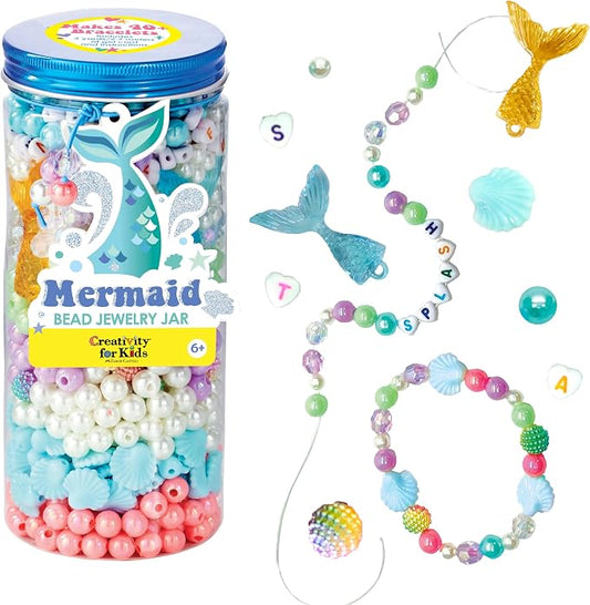 Creativity for Kids Mermaid Bead Jewelry Jar: Create 40+ Friendship Bracelets by CreativityforKids