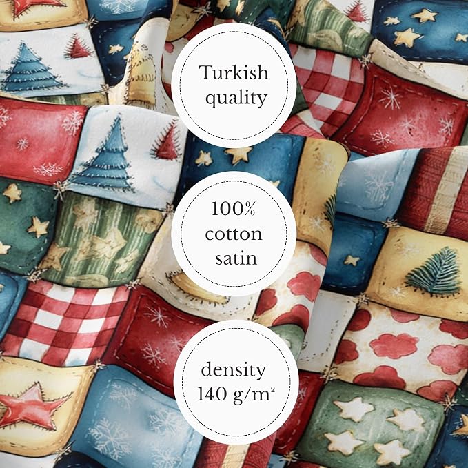 100% Cotton Fabric by the Yard – Turkish Quality Quilting & Sewing Fabric - Image 6