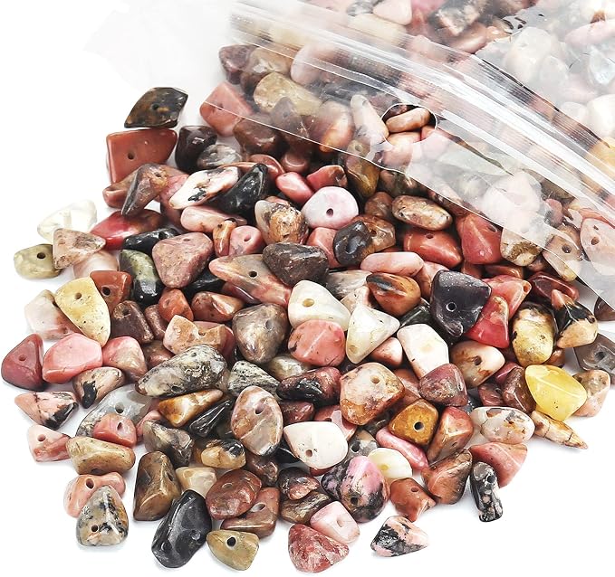 456 PCs Natural Chip Stone Beads, 5-8mm Irregular Multicolor Gemstones Loose - Image 2