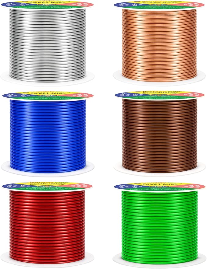 Mandala Crafts 14 GA Green Brown Red Assorted Anodized Aluminum Craft Wire | - Image 2