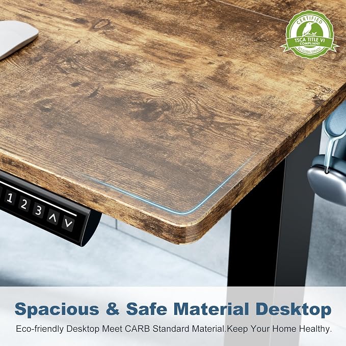 DUMOS 63 Inch Electric Standing Desk Height Adjustable, Sit to Stand Computer - Image 6