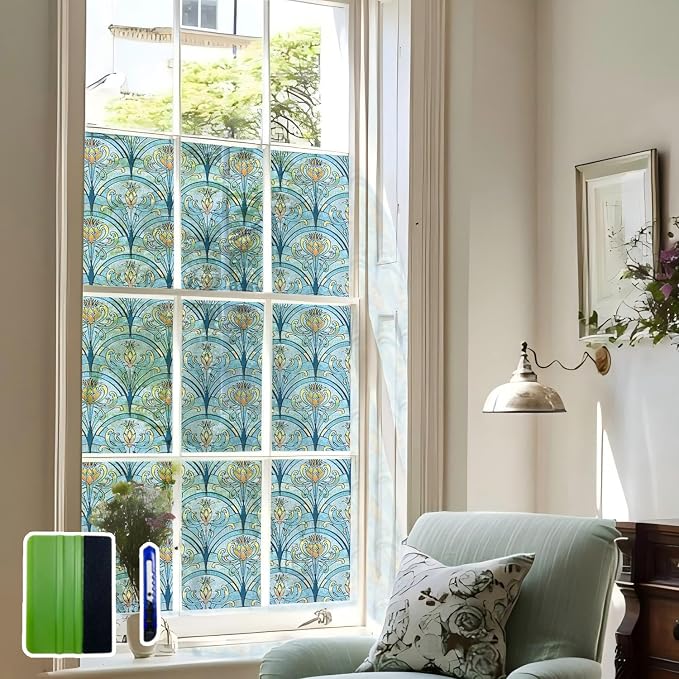 3D Vintage Stained Glass Window Film - Image 3