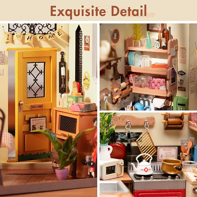 Rolife DIY Miniature Cozy Kitchen House Kit - Image 6
