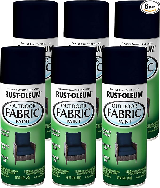 Rust-Oleum 358832-6PK Outdoor Fabric Spray Paint, 12 oz, 6 Pack by Rust-Oleum