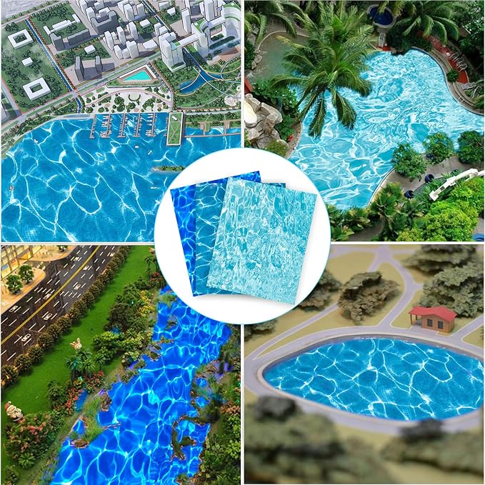 Warmtree 6 Pcs Ripple Water Sticker Materials Diorama Supplies | Pearlescent - Image 8