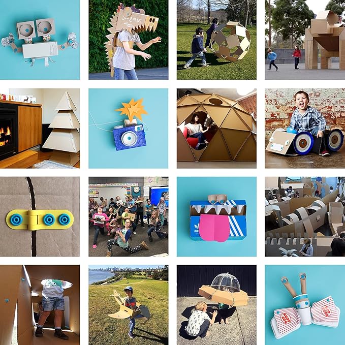 Makedo Explore | Upcycled Cardboard Construction Toolkit in Small Toolbox | - Image 7