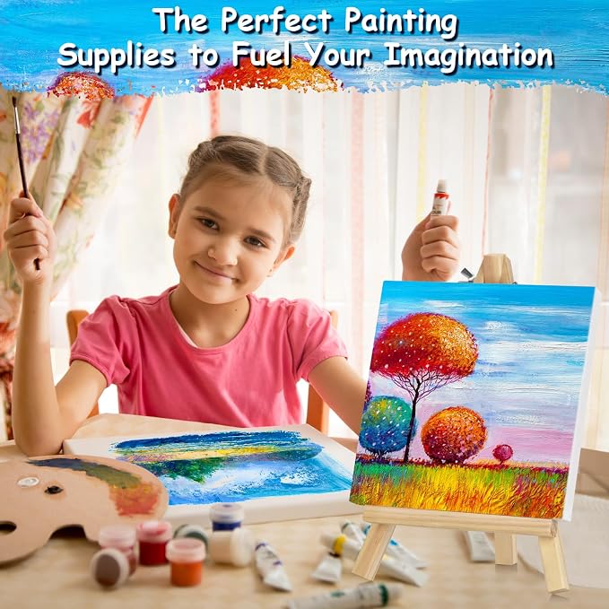 10PCS Mini Canvases for Painting – 5 x 5 in Bulk Small Square Stretched Canvases - Image 6