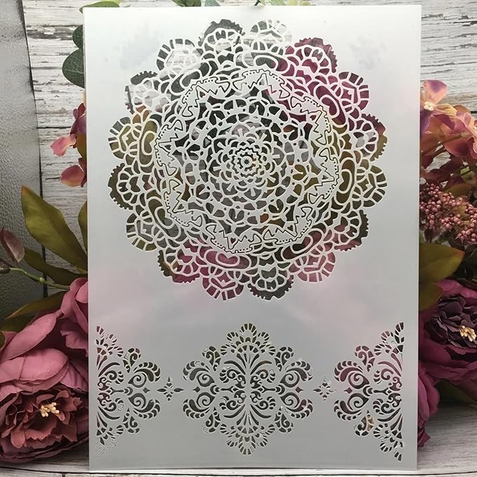 TIAMECH A4 Reusable Intricate Mandala Stencil - Image 5