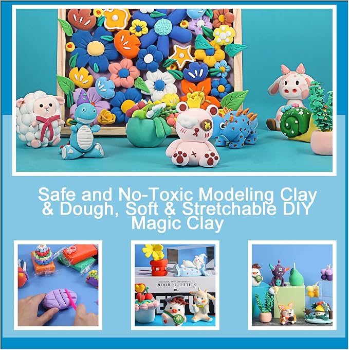 EDIFON Air Dry Clay, 48 Colors Modeling Clay - Image 6