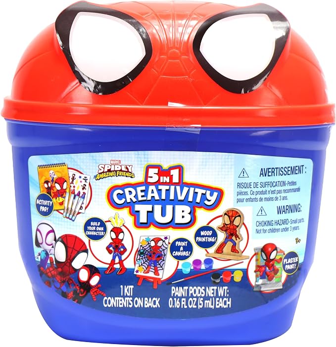 Tara Toys Spidey 5 in 1 Creativity Tub | Includes plaster figure, and paint. by TaraToys