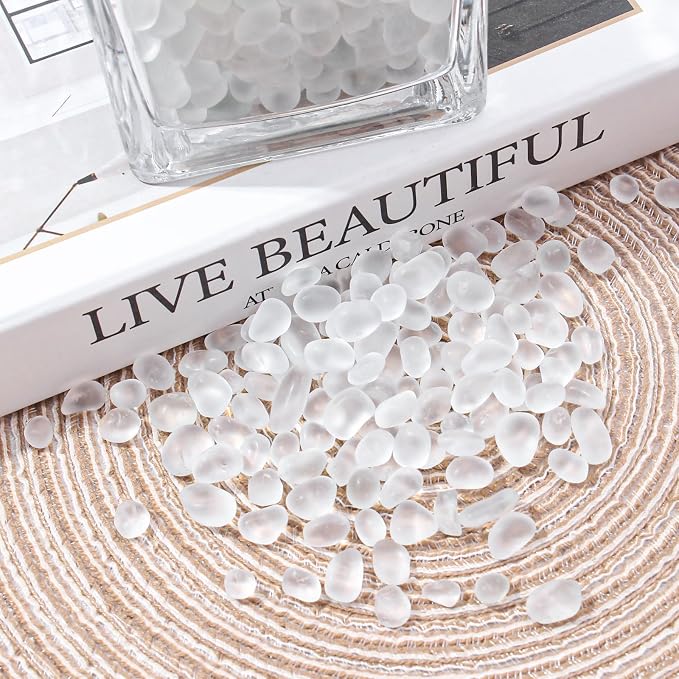 Keedolla 3 Lb White Frosted Sea Glass Stones Fish Tank Rocks Gravel Aquarium - Image 5