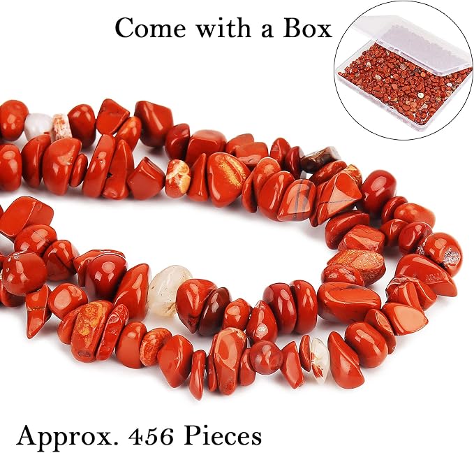 456 PCs Natural Chip Stone Beads, 5-8mm Irregular Multicolor Gemstones Loose - Image 4