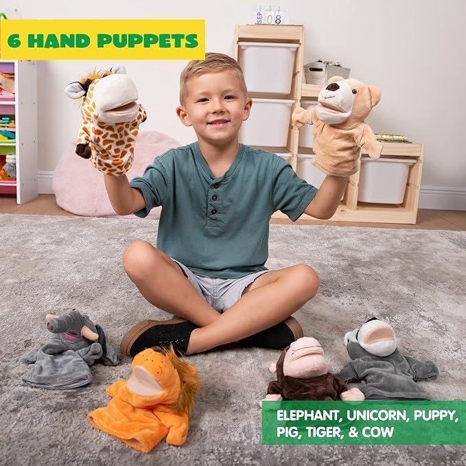 JOYIN 6Pcs Kids Hand Puppet Set - Image 4