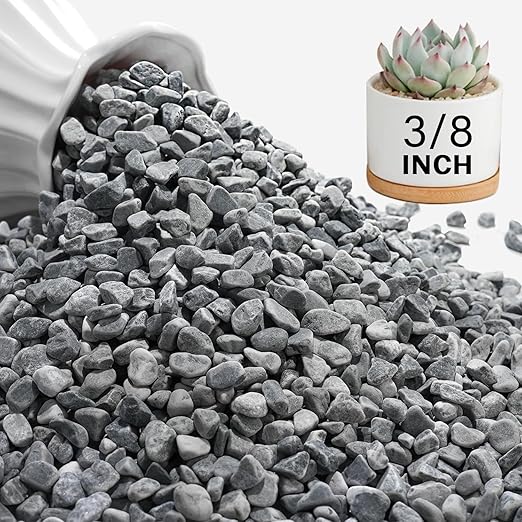 NUPICK 3 lbs Pebbles for Indoor Plants, 3/8 Inch Pea Gravel for Fish Tank by CreateAmazingChoice