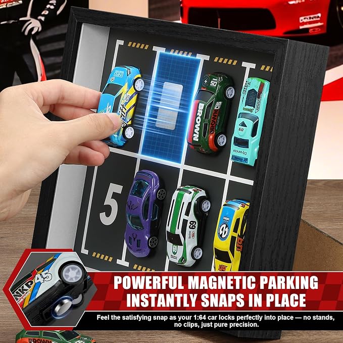 JupDec Magnetic 1:64 Diecast Display Frame, Dustproof Wall Mount or Tabletop - Image 2