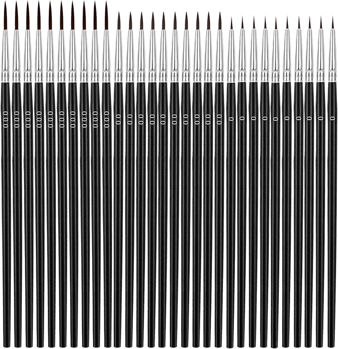 Anezus Tiny Detail Paint Brushes 30 Pcs Fine Paint Brushes Set by anezus
