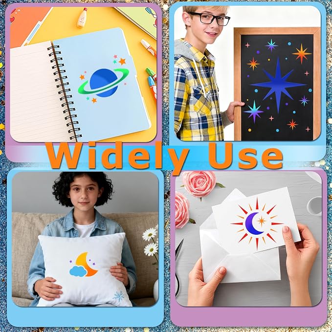 18 PCS Large Star Stencil for Painting Reusable Paint Stencils for Walls - Image 6