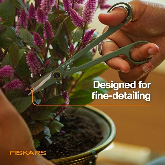 Fiskars Plant Detailer Snips & Holder, Precision Indoor Gardening Tool - Image 3