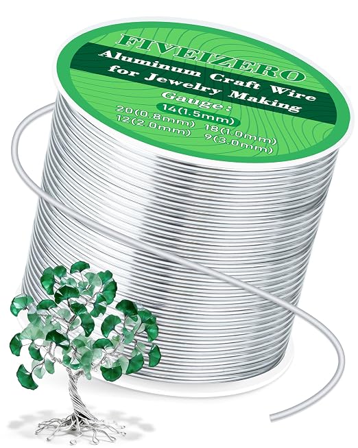 FIVEIZERO 14 Gauge Aluminum Craft Wire 164ft, Armature Wire by FIVEIZERO