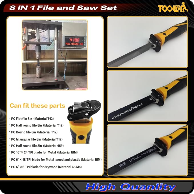 TOOLAN: File Set, File & Saw Set. metal file, metal files tools - Image 3