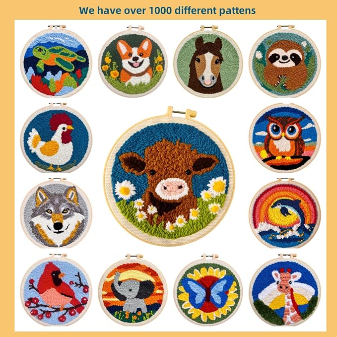 DIY Punch Needle Kits Cute Cartoon Corgi Dog - Image 5