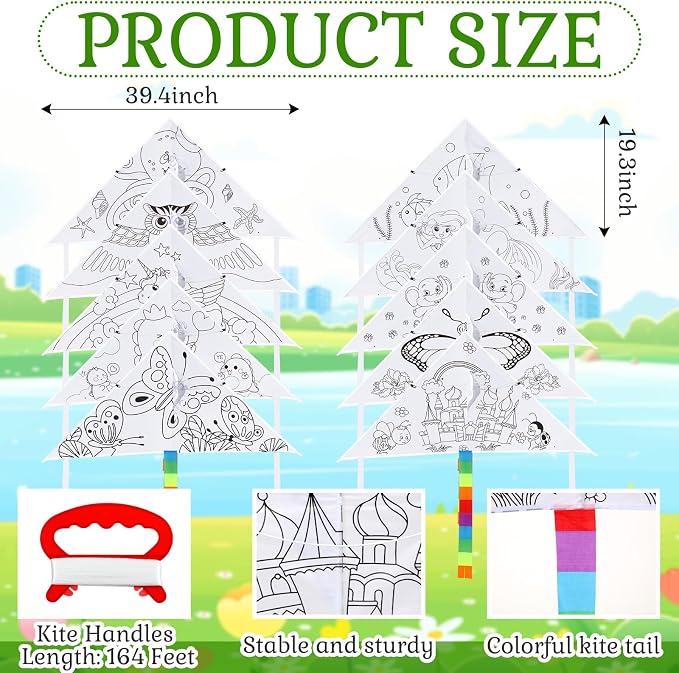 Libima 60 Pack Large Kites for Kids and Adults Bulk 39.4 Inch DIY Making Kit - Image 2