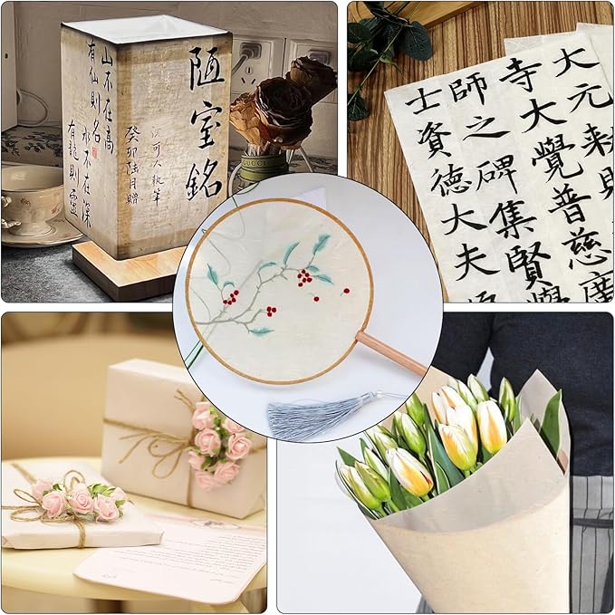 50/100 Sheets FIVEIZERO A4 Mulberry Paper Sheets Natural Fiber Rice Papers - Image 5
