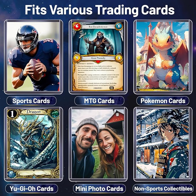 1000 Hard Plastic Card Sleeves – 1000 Toploads, 35PT Baseball Card Protectors - Image 5