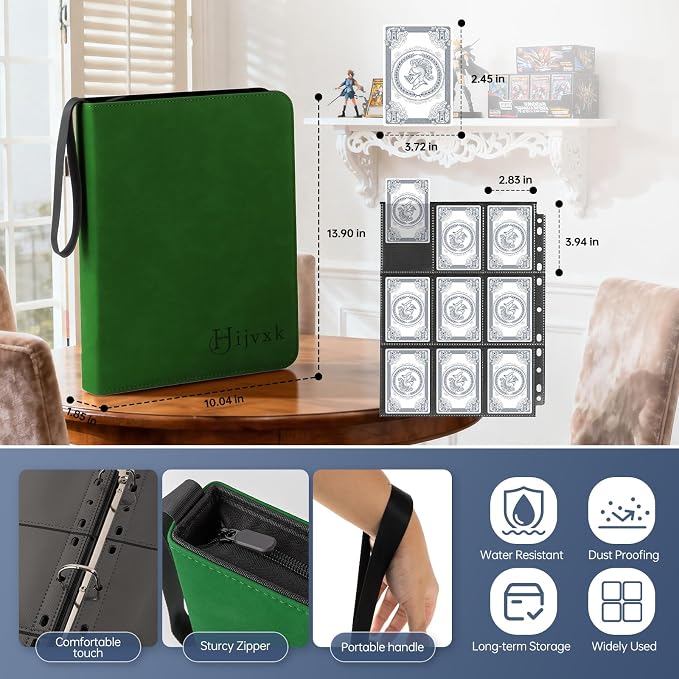 9 Pocket Card Binder, 720 Double Sided Pocket PU Card Binder, Matte Finish - Image 2