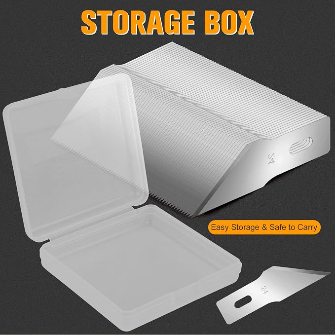 Jetmore 100 Pack Hobby Blades #24 Craft Knife Blades Refill Hobby Knife - Image 4