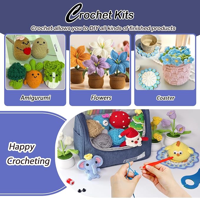 Yarniss Crochet Kit for Beginners, All in One Crochet Kits - Image 6