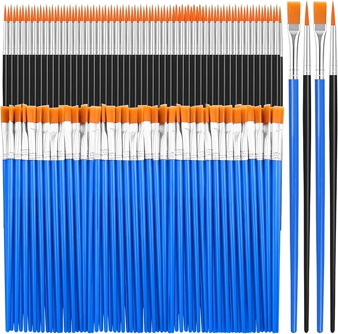 200 Pcs Small Paint Brushes Bulk, Anezus Detail Paint Brushes Fine Brushes by anezus