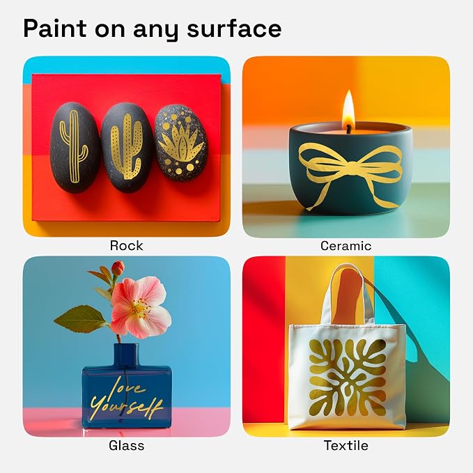 ARTISTRO 2 Gold Dual-Tip Acrylic Paint Pens - Image 3