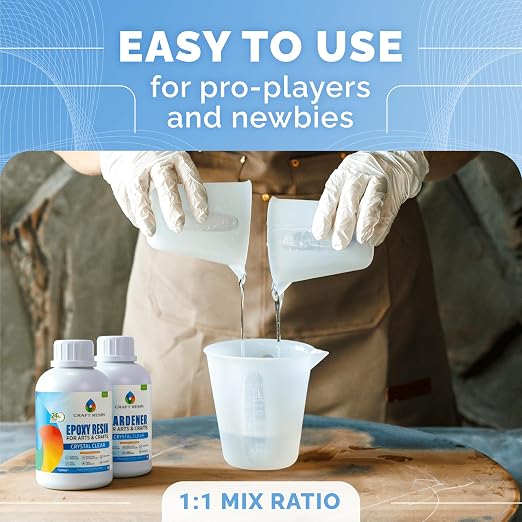 CRAFT RESIN 64 Oz Crystal Clear Epoxy Resin Kit - Image 6