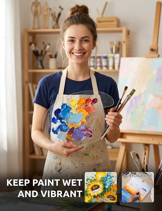 DUGATO Clear Acrylic Paint Palette, 11.8 x 7.9 in | Medium Size Palette - Image 8