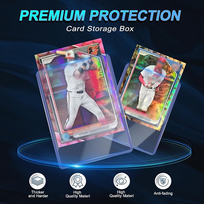 1000 Card Sleeves, Baseball Card Sleeves, Hard Plastic Card Holder - Image 3
