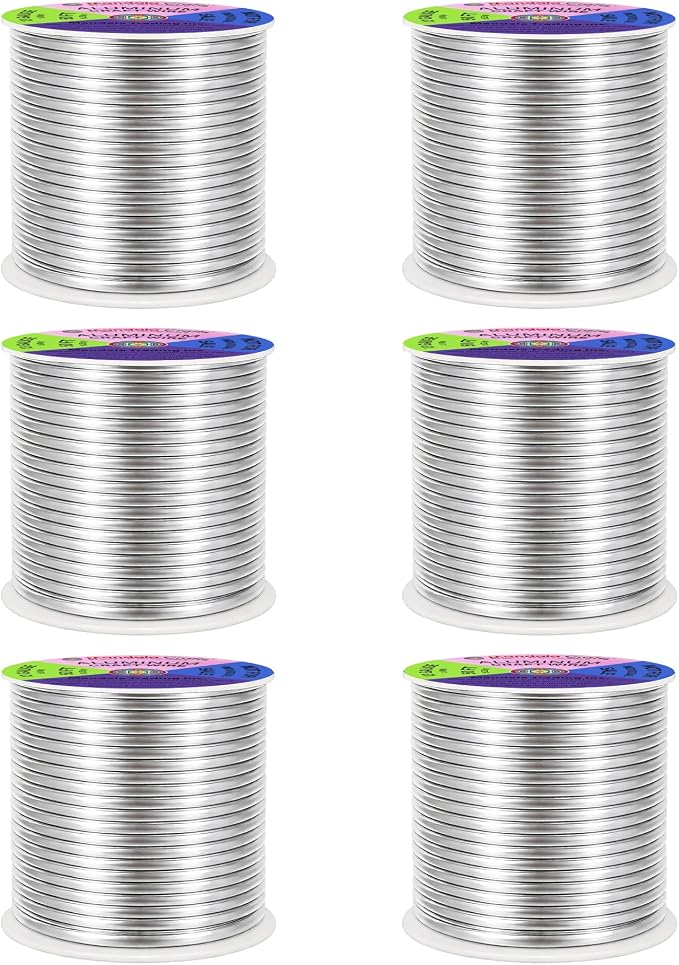Mandala Crafts 13 Gauge Silver Tone Combo Anodized Aluminum Craft Wire | 300 FT - Image 2