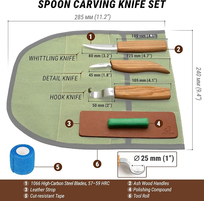 BeaverCraft S13 Wood Carving Tools Set - Image 3