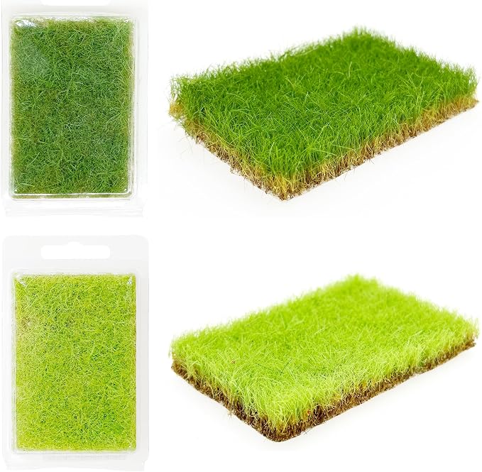Woohome 2 PCS Model Grass Tufts Resin Static Scenery Model, Artificial Grass by Woohome