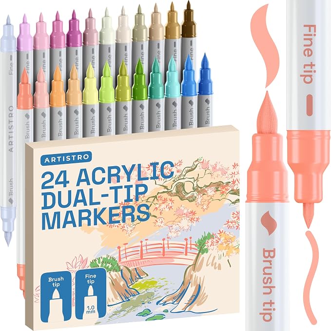 ARTISTRO 24 Pastel Acrylic Paint Markers by ARTISTRO