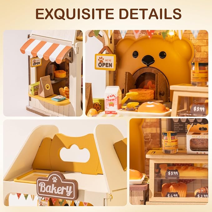 DIY Mini House Building Teddy Miniature Kit Breadbox, Miniverse Lifestyle - Image 5